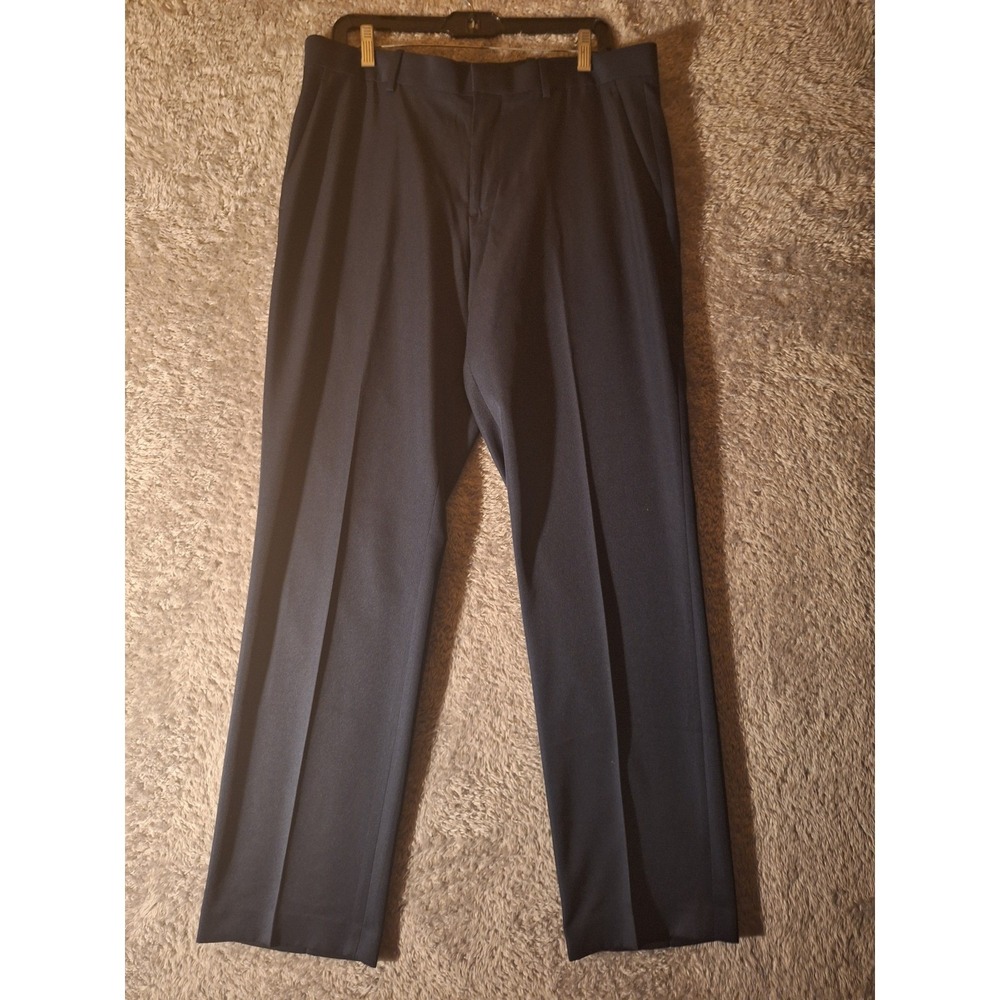 Perry Ellis Portfolio Folio-Flex Dress Pants Mens 34x32 Navy Work Office Fromal